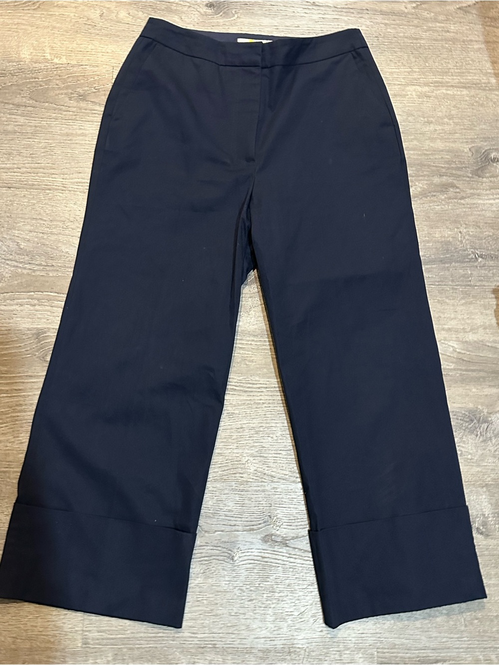 Boden Women's Navy Cropped Wide-Leg Pants